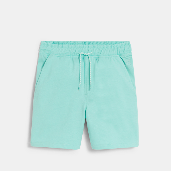 شورت برمودا قطن باللون الأزرق للأولاد